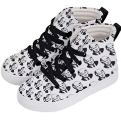 Trump Retro Face Pattern Maga Black And White Us Patriot Kids  Hi-top Skate Sneakers by snek