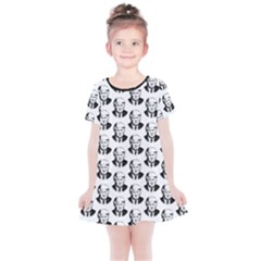 Trump Retro Face Pattern Maga Black And White Us Patriot Kids  Simple Cotton Dress by snek