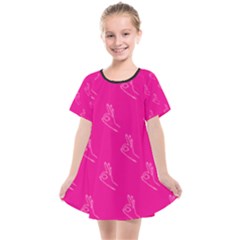 A-ok Perfect Handsign Maga Pro-trump Patriot On Pink Background Kids  Smock Dress by snek