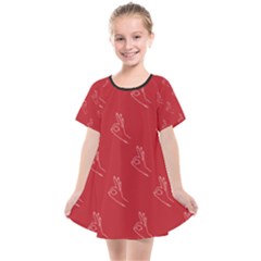 A-ok Perfect Handsign Maga Pro-trump Patriot On Maga Red Background Kids  Smock Dress by snek