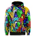 Graffiti abstract with colorful tubes and biology artery theme Men s Pullover Hoodie View1