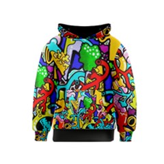 Graffiti Abstract With Colorful Tubes And Biology Artery Theme Kids  Pullover Hoodie by genx