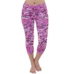 Pink Camouflage Army Military Girl Capri Winter Leggings  by snek