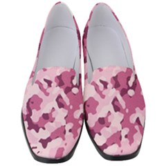 Standard Violet Pink Camouflage Army Military Girl Women s Classic Loafer Heels by snek