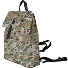 Wood Camouflage Military Army Green Khaki Pattern Buckle Everyday Backpack by snek