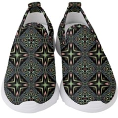 Kaleidoscope Pattern Seamless Kids  Slip On Sneakers by Pakrebo