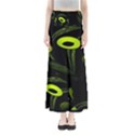 Fractal Fractals Green Ball Black Full Length Maxi Skirt View1