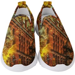 Flat Iron Building Architecture Kids  Slip On Sneakers by Pakrebo