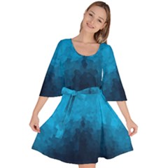 Deep Ocean Velour Kimono Dress by LoolyElzayat