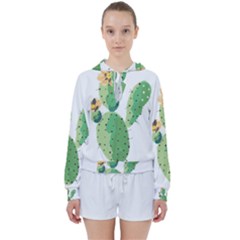 Cactaceae Thorns Spines Prickles Women s Tie Up Sweat by Mariart