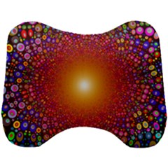 Color Background Structure Lines Polka Dots Head Support Cushion by Mariart