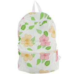 Flowers Leaf Stripe Pattern Foldable Lightweight Backpack by Mariart