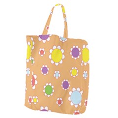 Floral Flowers Retro Giant Grocery Tote by Mariart