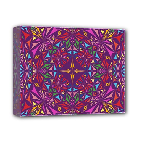 Kaleidoscope Triangle Pattern Deluxe Canvas 14  X 11  (stretched) by Mariart