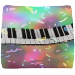 Piano Keys Music Colorful Seat Cushion by Mariart