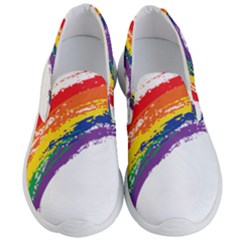 Watercolor Painting Rainbow Men s Lightweight Slip Ons by Mariart