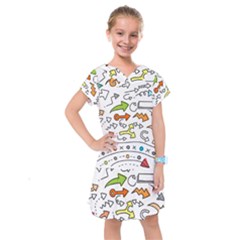 Desktop Pattern Art Graphic Design Kids  Drop Waist Dress by Pakrebo