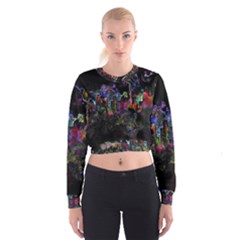 Grunge Paint Splatter Splash Ink Cropped Sweatshirt by Pakrebo