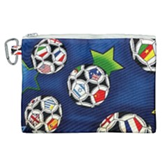 Textile Football Soccer Fabric Canvas Cosmetic Bag (xl) by Pakrebo