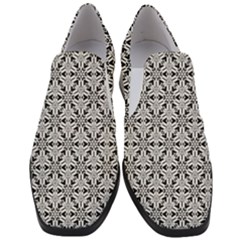 Ornamental Checkerboard Slip On Heel Loafers by Mariart