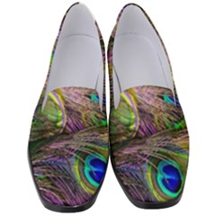 Peacock Feathers Women s Classic Loafer Heels by WensdaiAmbrose