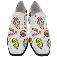 Doodle Cartoon Drawn Cone Food Slip On Heel Loafers by Pakrebo