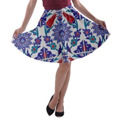 Art Artistic Ceramic Colorful A-line Skater Skirt by Pakrebo