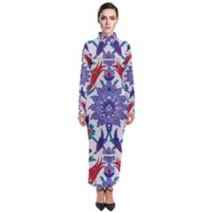 Art Artistic Ceramic Colorful Turtleneck Maxi Dress by Pakrebo