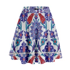 Art Artistic Ceramic Colorful High Waist Skirt by Pakrebo