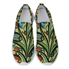 Mosaic Tile Art Ceramic Colorful Women s Slip On Sneakers by Pakrebo