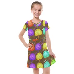 Textured Grunge Background Pattern Kids  Cross Web Dress by Mariart