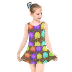 Textured Grunge Background Pattern Kids  Skater Dress Swimsuit by Mariart