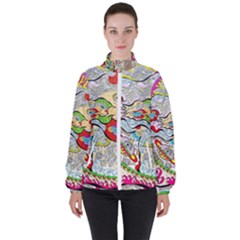 Supersonic Pyramid Protector Angels High Neck Windbreaker (women) by chellerayartisans