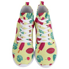 Watermelon Leaves Strawberry Men s Lightweight High Top Sneakers by Pakrebo