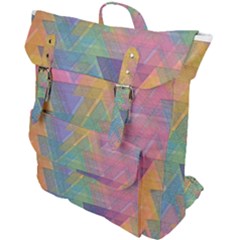 Triangle Pattern Mosaic Shape Buckle Up Backpack by Pakrebo