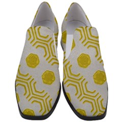 Abstract Background Hexagons Slip On Heel Loafers by Pakrebo