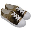 Cute Little Chihuahua With Hearts On The Moon Kids  Low Top Canvas Sneakers View3