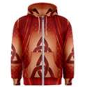 The Celtic Knot In Red Colors Men s Zipper Hoodie View1