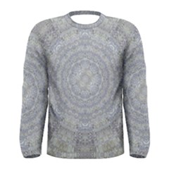 Lace Flower Planet And Decorative Star Men s Long Sleeve Tee by pepitasart