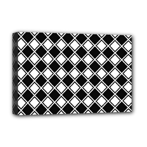 Square Diagonal Pattern Deluxe Canvas 18  X 12  (stretched) by Mariart