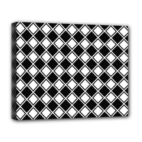 Square Diagonal Pattern Deluxe Canvas 20  X 16  (stretched) by Mariart