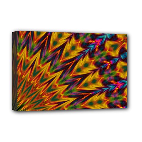 Background Abstract Texture Chevron Deluxe Canvas 18  X 12  (stretched) by Mariart