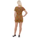 Western Pattern Backdrop Short Sleeve Asymmetric Mini Dress View2