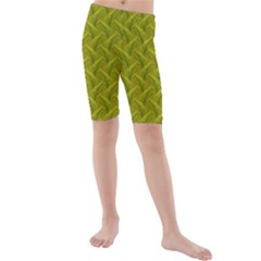 Autumn Leaves Pattern Kids  Mid Length Swim Shorts by LoolyElzayat