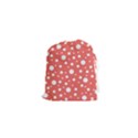 Polka Dot On Living Coral Drawstring Pouch (XS) View1