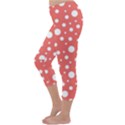 Polka Dot On Living Coral Capri Winter Leggings  View2