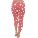 Polka Dot On Living Coral Capri Winter Leggings  View4