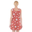 Polka Dot On Living Coral V-Neck Sleeveless Dress View2