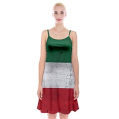 Flag Patriote Quebec Patriot Red Green White Grunge Separatism Spaghetti Strap Velvet Dress by Quebec