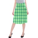 Sweet Pea Green Gingham Midi Beach Skirt View1